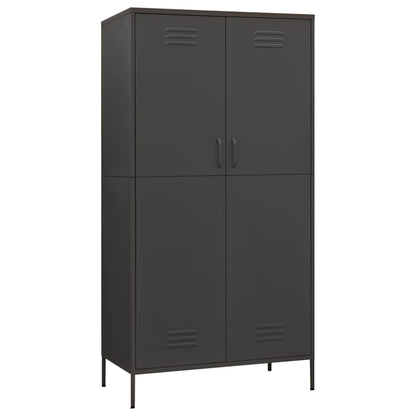 vidaXL Wardrobe | Anthracite | Steel | Medium | Height-Adjustable Shelves 2