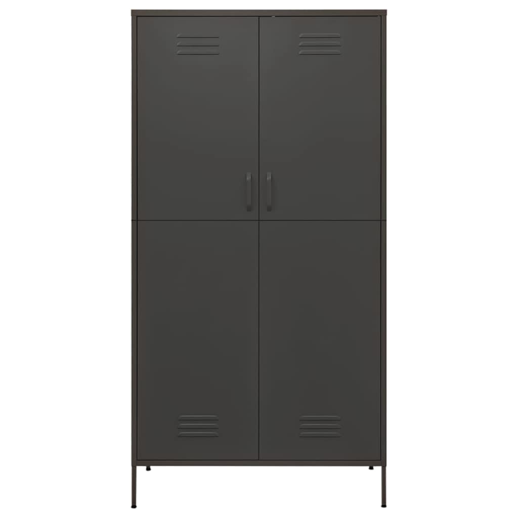 vidaXL Wardrobe | Anthracite | Steel | Medium | Height-Adjustable Shelves 3