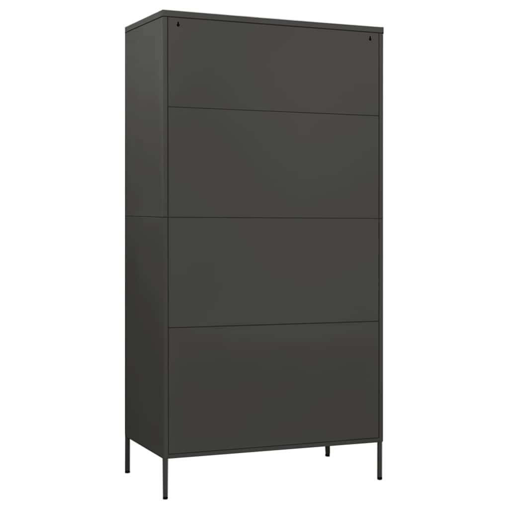 vidaXL Wardrobe | Anthracite | Steel | Medium | Height-Adjustable Shelves 5