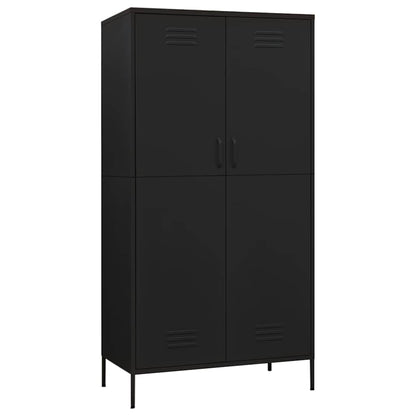 vidaXL Wardrobe | Black | Steel | Large | Wardrobe | Rectangular | Modern 2