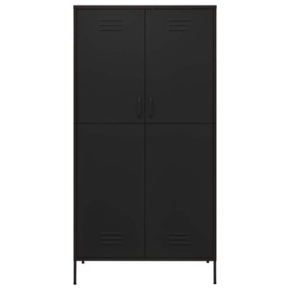 vidaXL Wardrobe | Black | Steel | Large | Wardrobe | Rectangular | Modern 3