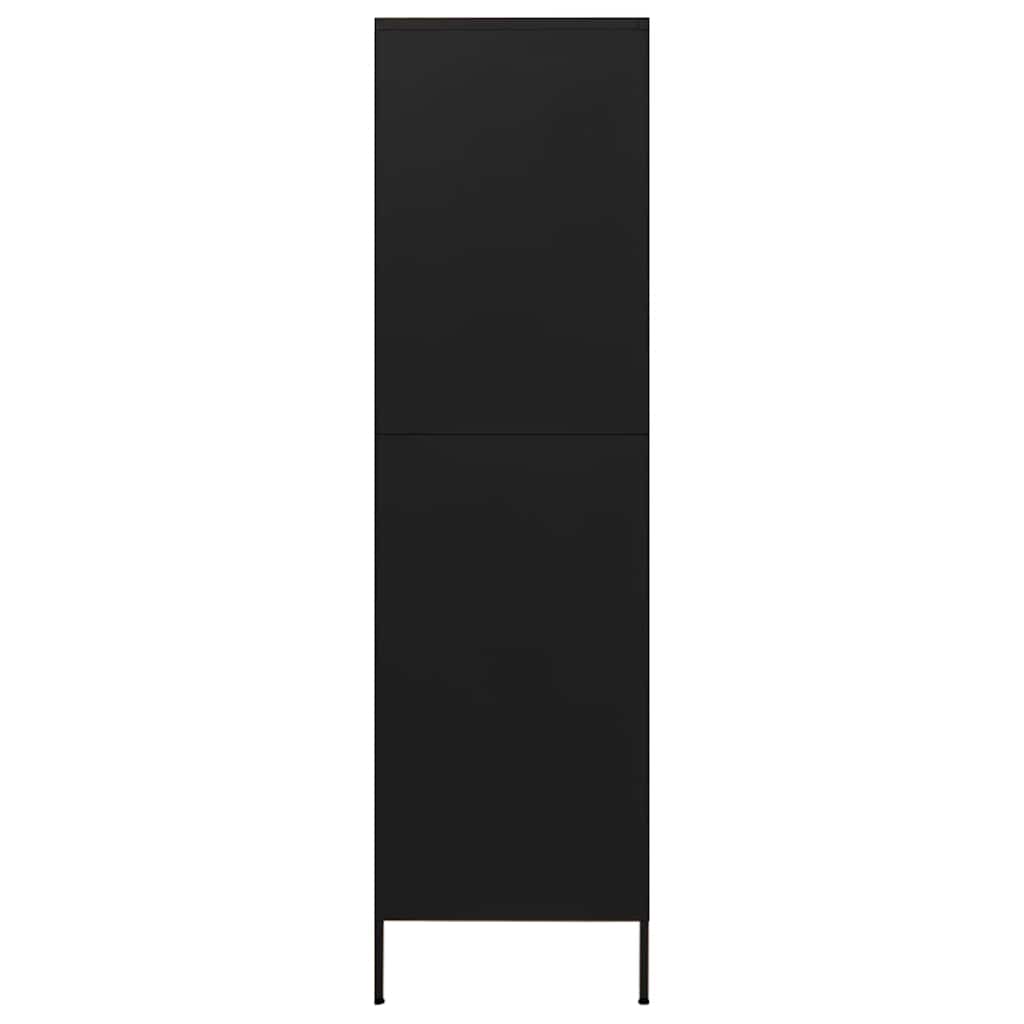 vidaXL Wardrobe | Black | Steel | Large | Wardrobe | Rectangular | Modern 4