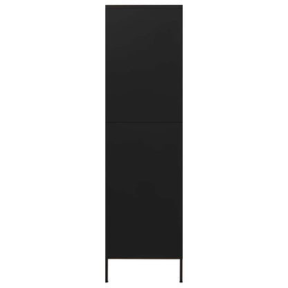 vidaXL Wardrobe | Black | Steel | Large | Wardrobe | Rectangular | Modern 4