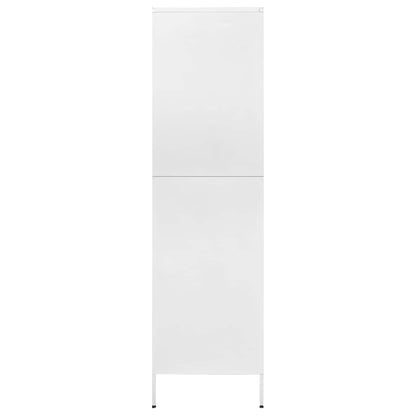 vidaXL Wardrobe | White | Steel | Medium |  Height-Adjustable Shelves 4