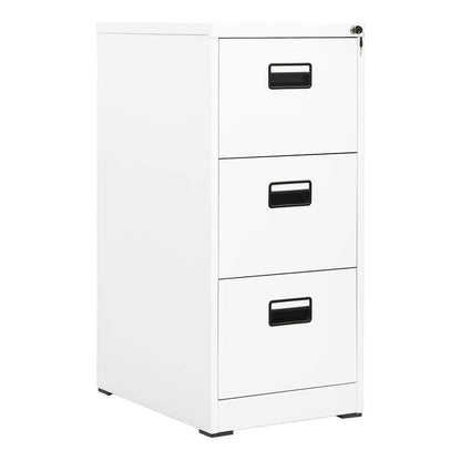 Filing Cabinet Steel White 46 x 62 x 102.5 cm