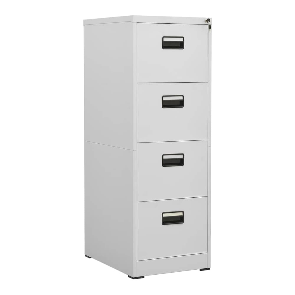 Filing Cabinet Steel Light grey 46 x 62 x 133 cm