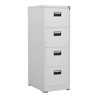 Filing Cabinet Steel Light grey 46 x 62 x 133 cm