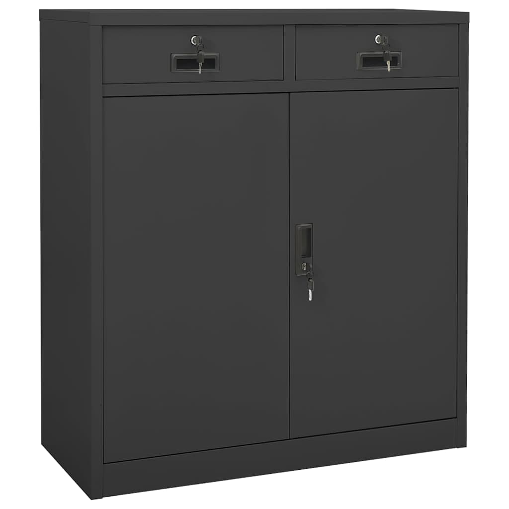 Office Cabinet 90x40x102 cm Steel Anthracite