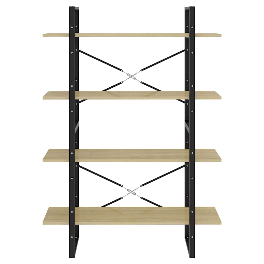 vidaXL Book Cabinet | Sonoma Oak | Engineered wood and metal | 100x30x140 cm 5