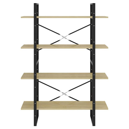 vidaXL Book Cabinet | Sonoma Oak | Engineered wood and metal | 100x30x140 cm 5
