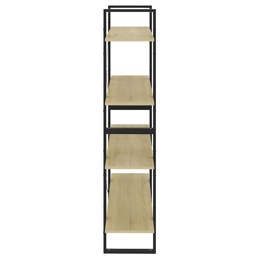 vidaXL Book Cabinet | Sonoma Oak | Engineered wood and metal | 100x30x140 cm 6