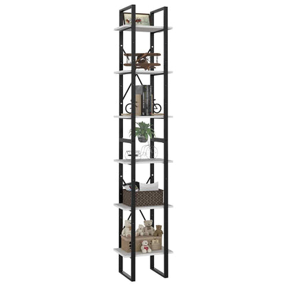 vidaXL Book Cabinet | White | Engineered wood, metal | Extra tall and narrow 4