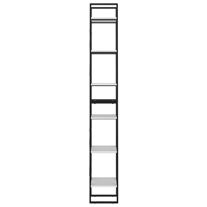 vidaXL Book Cabinet | White | Engineered wood, metal | Extra tall and narrow 6