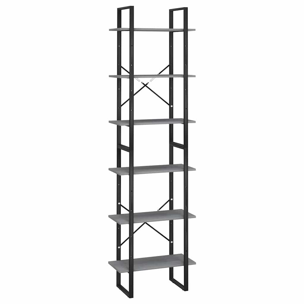 vidaXL Storage Shelf | Grey | Solid pine wood, Metal | Extra Tall 2