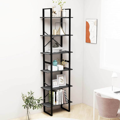 vidaXL Storage Shelf | Grey | Solid pine wood, Metal | Extra Tall 1