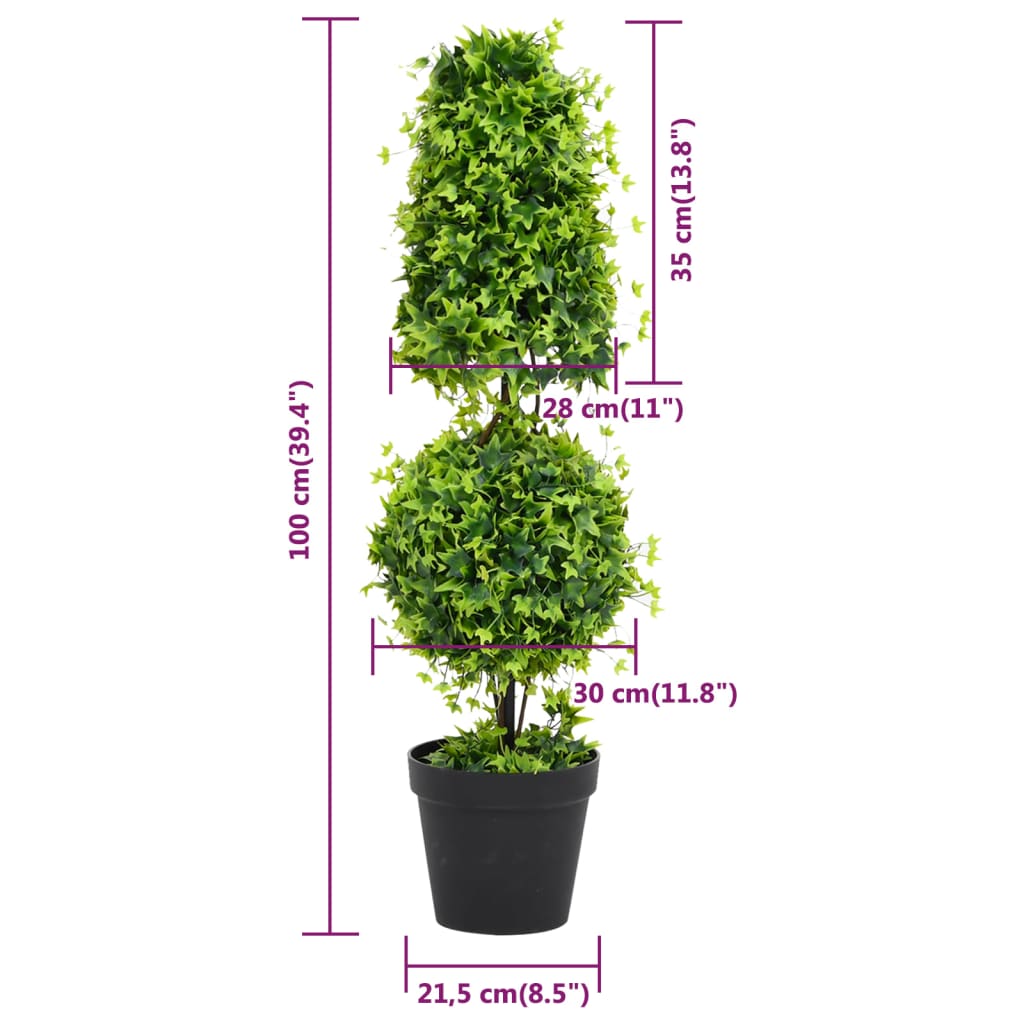 vidaXL Artificial Plant | Green | Polyethylene, Metal, Polypropylene | Medium 5