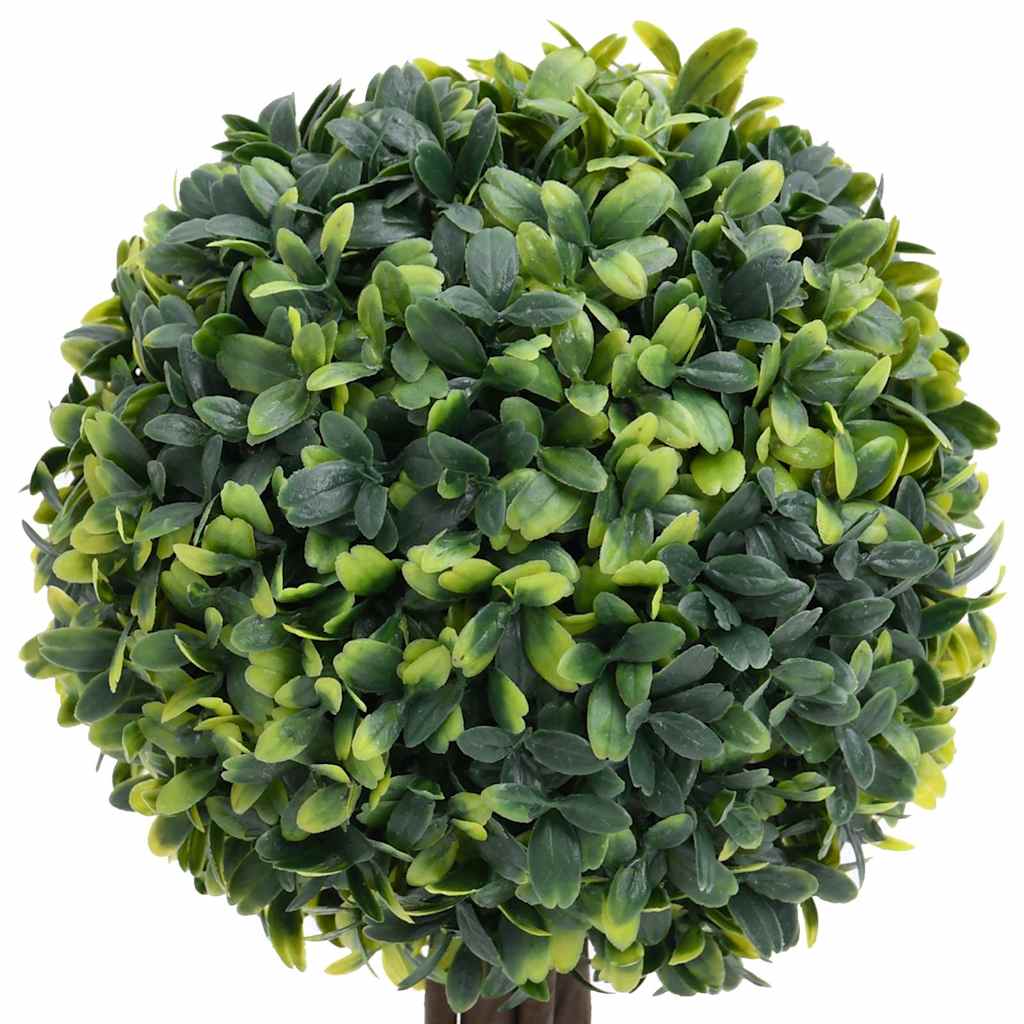 vidaXL Artificial Boxwood Plants 2 pcs Pots Ball Shaped Green 41 cm 5