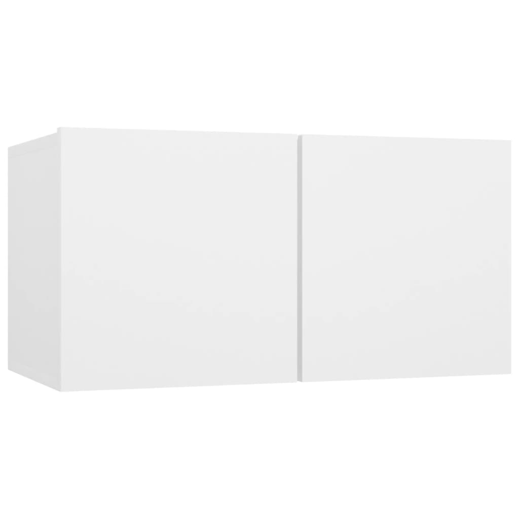 vidaXL 2 Piece TV Cabinet Set White Engineered Wood 3