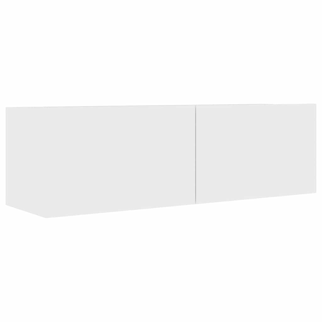 3 Piece TV Cabinet Set Engineered Wood Width 100 cm White