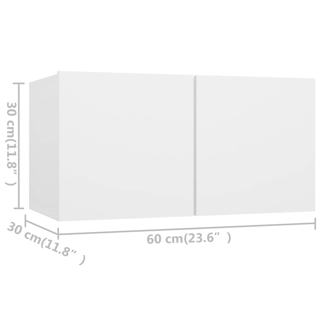 TV Cabinet Engineered Wood Width White