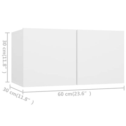 TV Cabinet Engineered Wood Width White