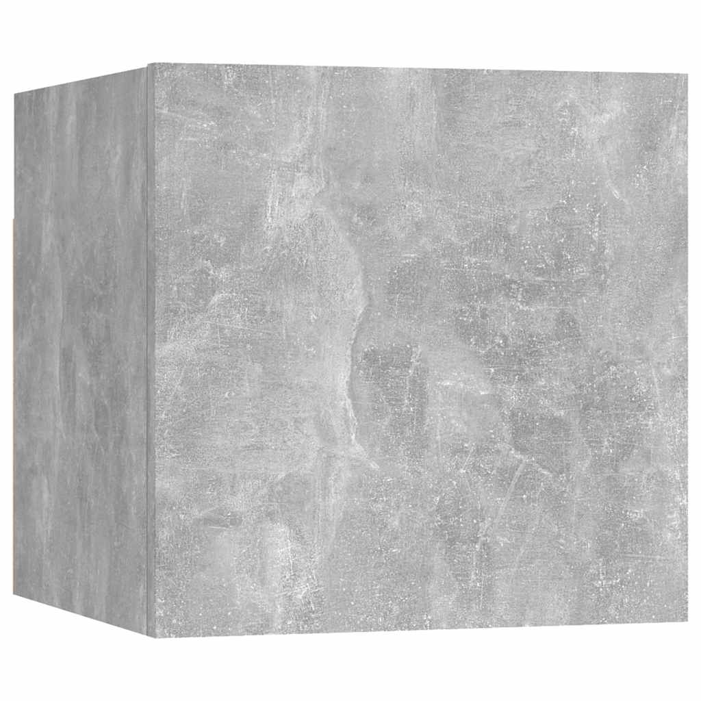 vidaXL 4 Piece TV Cabinet Set Concrete Grey Engineered Wood 3