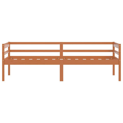 vidaXL Bed Frame without Mattress Honey Brown Solid Pinewood 90x200 cm 4