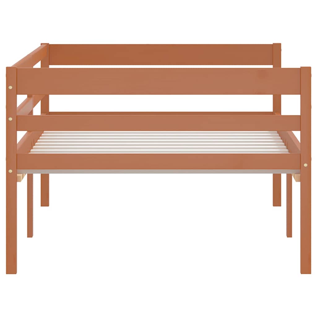 vidaXL Bed Frame without Mattress Honey Brown Solid Pinewood 90x200 cm 5