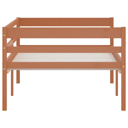vidaXL Bed Frame without Mattress Honey Brown Solid Pinewood 90x200 cm 5