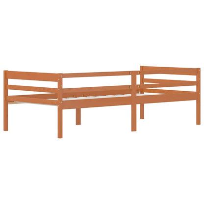 vidaXL Bed Frame without Mattress Honey Brown Solid Pinewood 90x200 cm 6