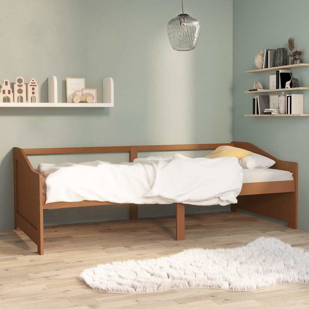 vidaXL 3-Seater Day Bed without Mattress Honey Brown 90x200cm 1