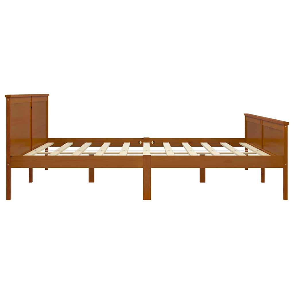 vidaXL Bed Frame without Mattress Honey Brown Solid Wood Pine 200x200cm 5