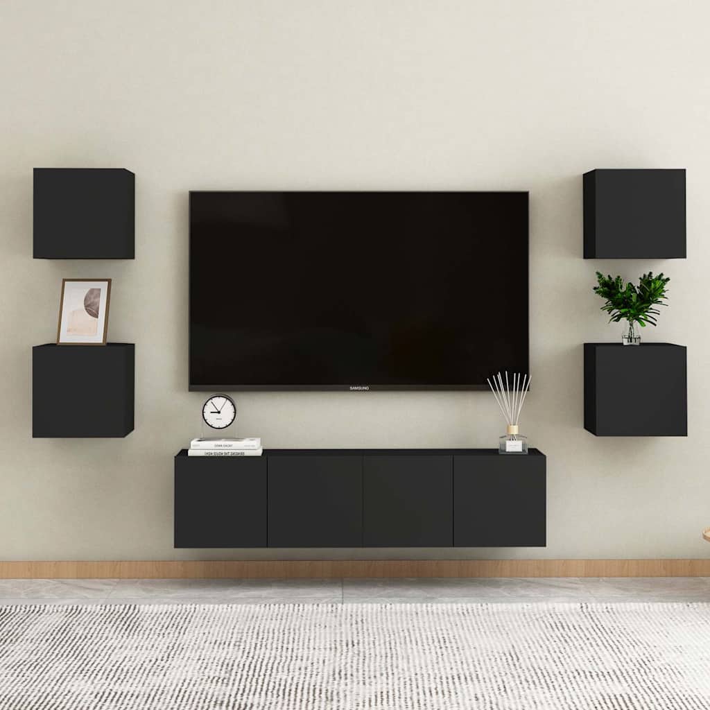 vidaXL Bedside Cabinet | Set of 2 | Black | Engineered wood | Medium 3