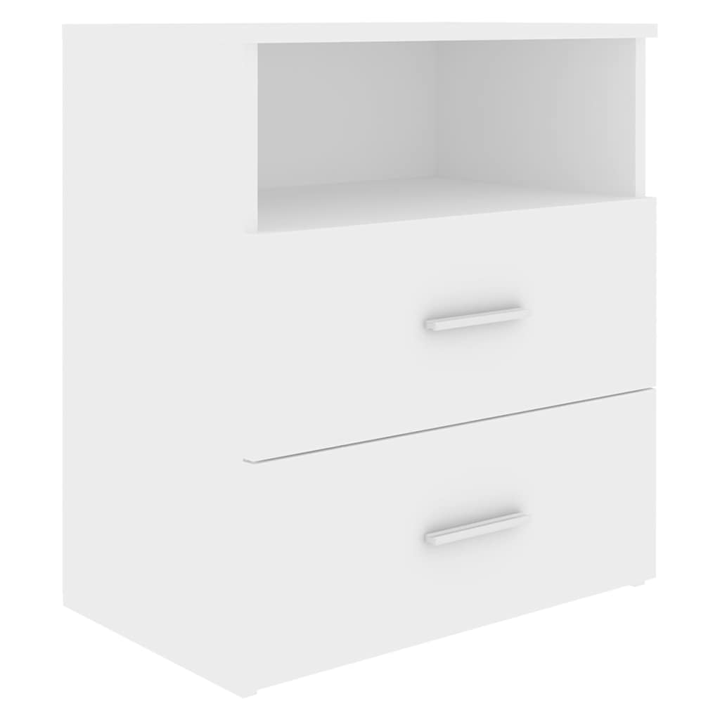803272 vidaXL Bed Cabinet White 50x32x60 cm 2