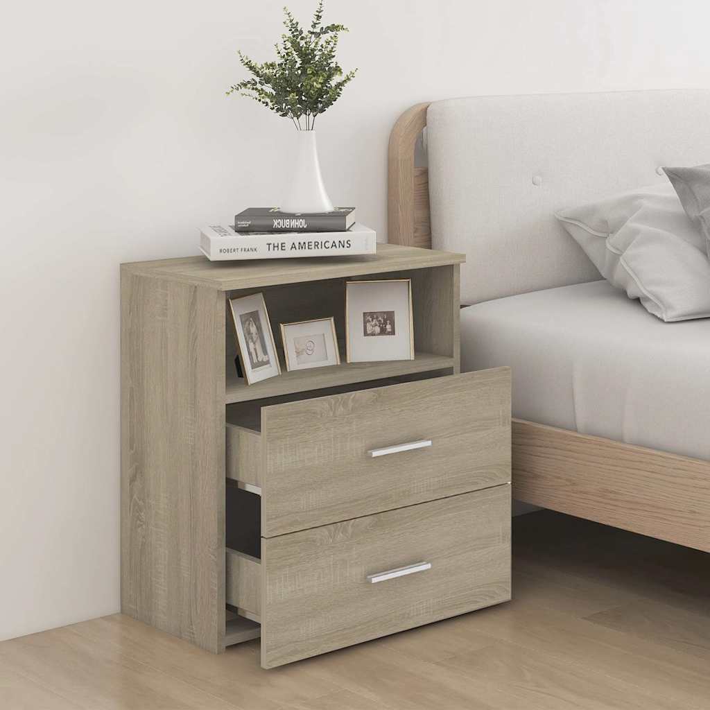 803278 vidaXL Bed Cabinet Sonoma Oak 50x32x60 cm 3