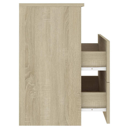 803278 vidaXL Bed Cabinet Sonoma Oak 50x32x60 cm 6