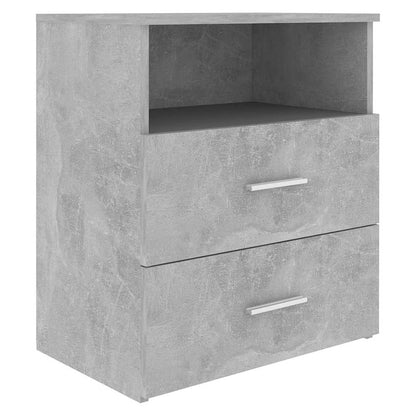 803280 vidaXL Bed Cabinet Concrete Grey 50x32x60 cm 2