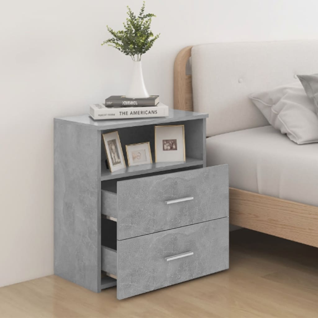 803280 vidaXL Bed Cabinet Concrete Grey 50x32x60 cm 3