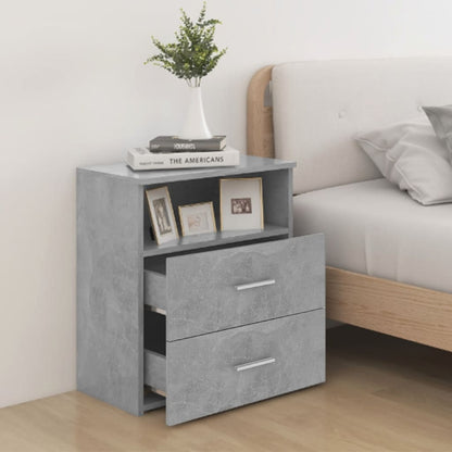 803280 vidaXL Bed Cabinet Concrete Grey 50x32x60 cm 3