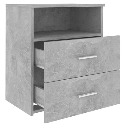 803280 vidaXL Bed Cabinet Concrete Grey 50x32x60 cm 4
