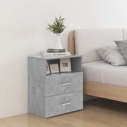 803280 vidaXL Bed Cabinet Concrete Grey 50x32x60 cm 1