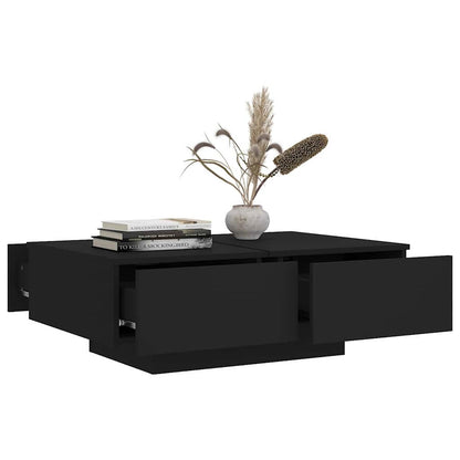 vidaXL Coffee Table Black 90x60x31 cm Engineered Wood 6
