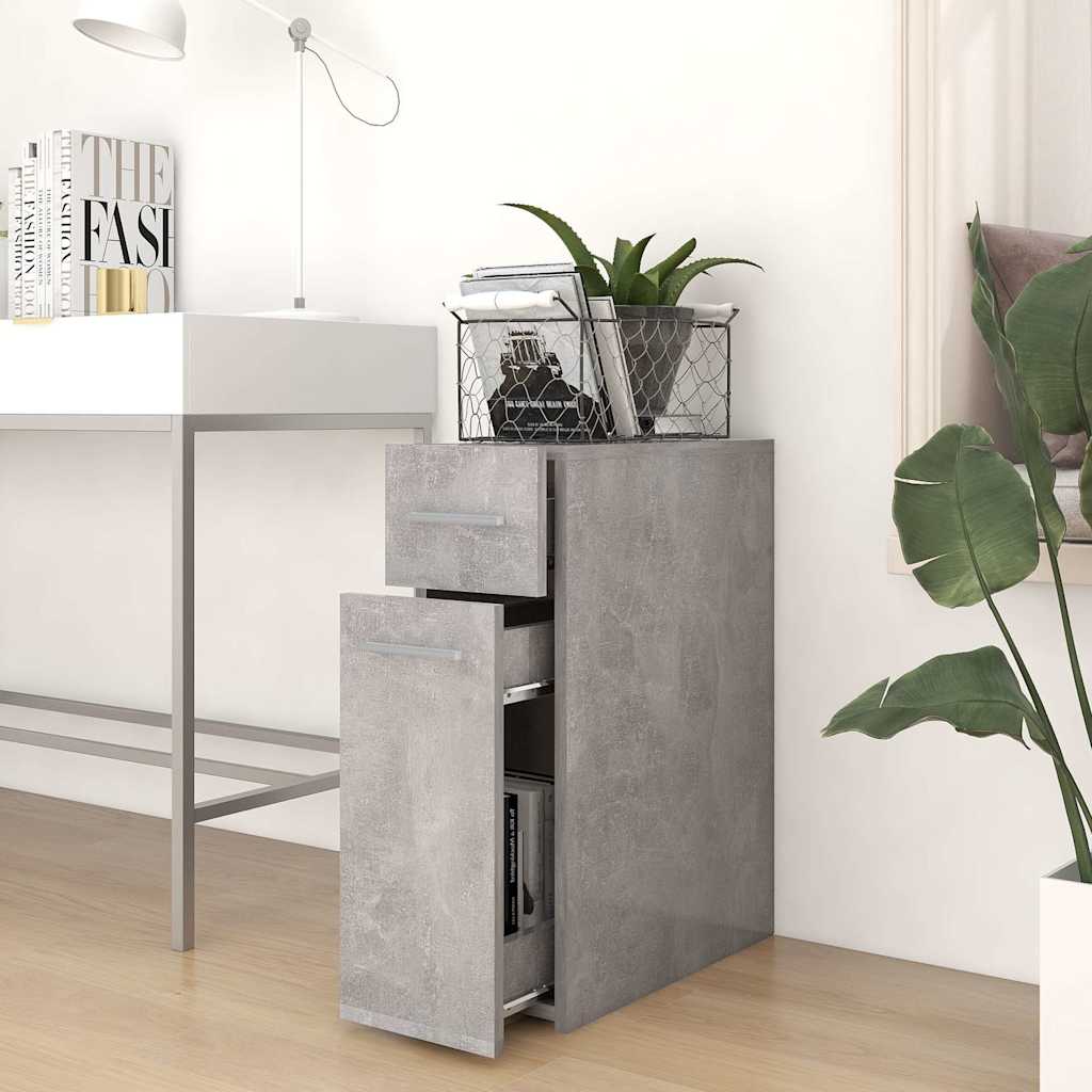 vidaXL Apothecary Cabinet Concrete Grey 20x45.5x60 cm Engineered Wood 3