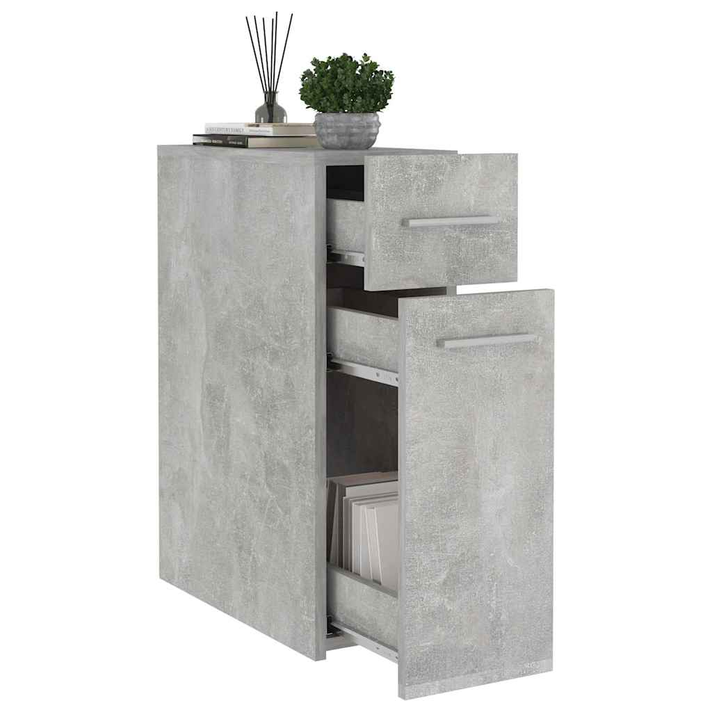 vidaXL Apothecary Cabinet Concrete Grey 20x45.5x60 cm Engineered Wood 4