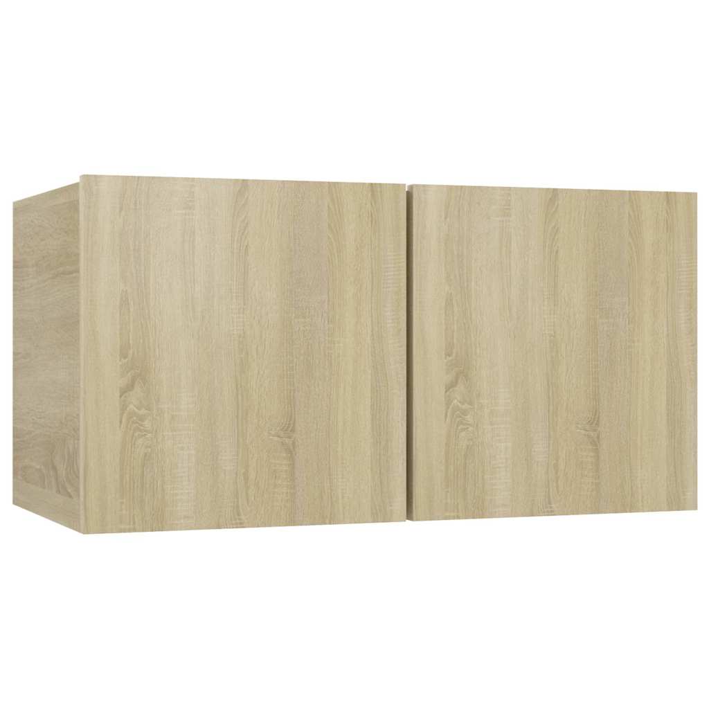 804518 vidaXL 2 Piece Hanging TV Cabinet Set Sonoma Oak 60x30x30 cm 3