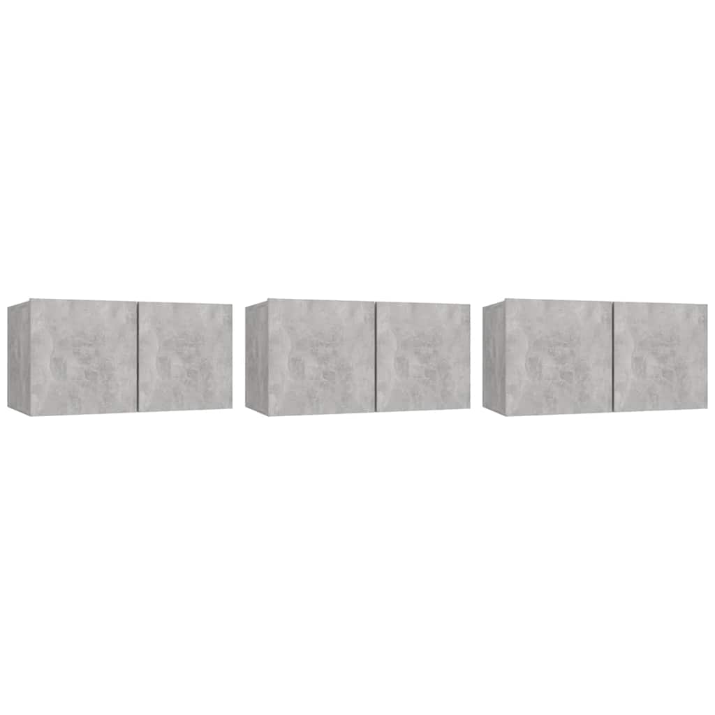 vidaXL TV Cabinet | Set of 3 | Concrete grey | Engineered wood | Medium 2