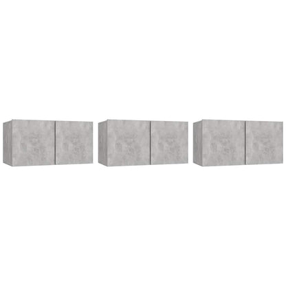 vidaXL TV Cabinet | Set of 3 | Concrete grey | Engineered wood | Medium 2