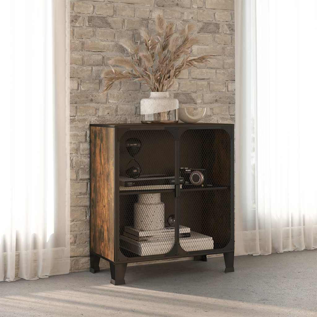 Storage Cabinet 72x36x82 cm Metal and MDF 1