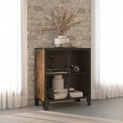 Storage Cabinet 72x36x82 cm Metal and MDF 1