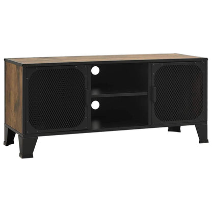 vidaXL TV Cabinet | Rustic brown | MDF, Metal | Large | Rustic Brown TV Cabinet 2